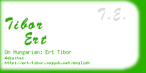 tibor ert business card